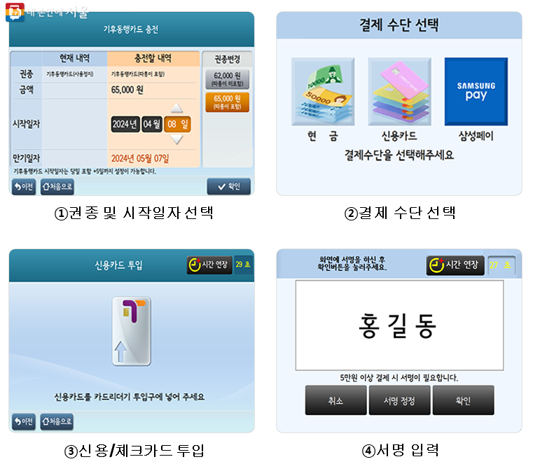기후동행카드 충전방법