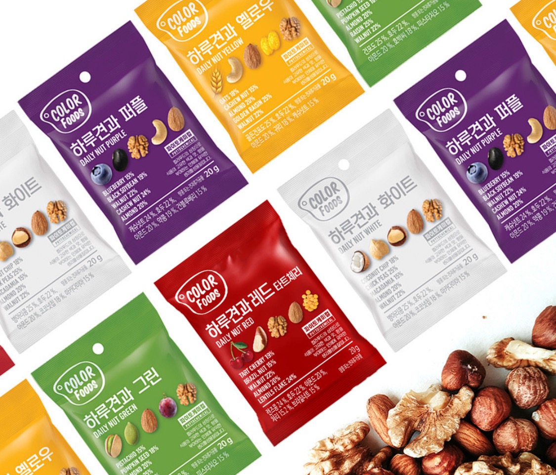 컬러푸드 5가지 색상 하루견과