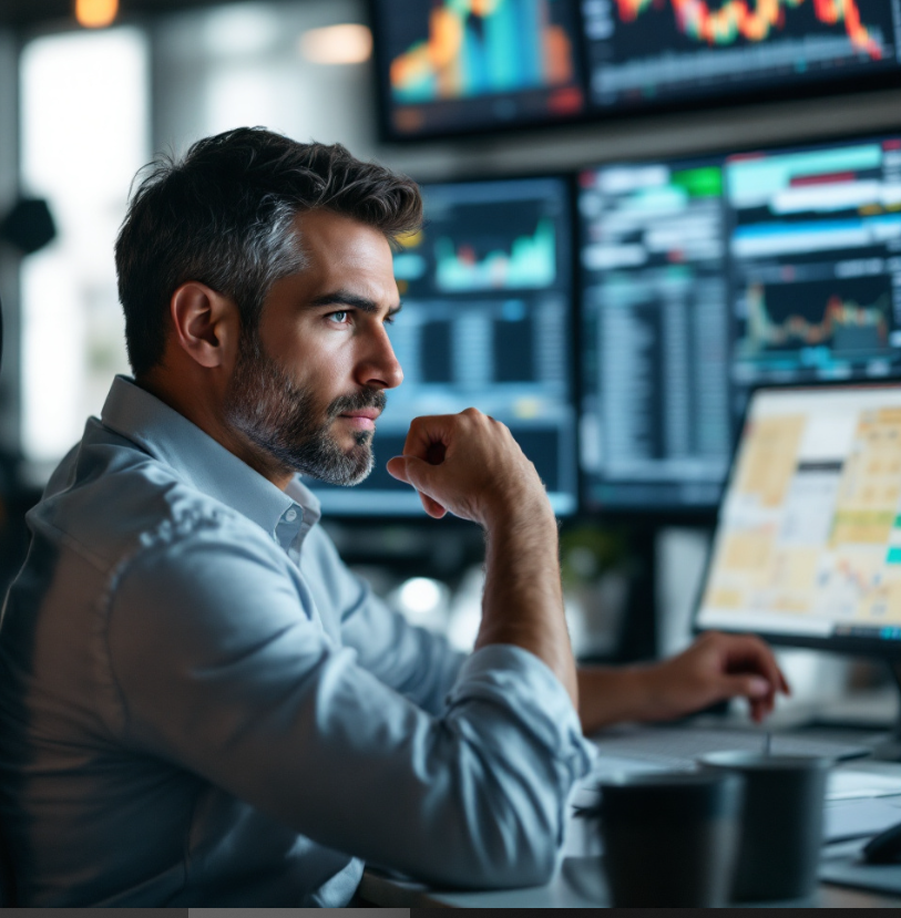 고민하는 투자자의 이미지