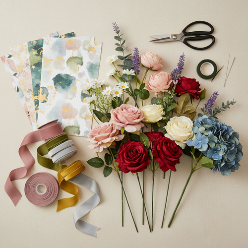 꽃 선택부터 포장까지! 나만의 다이소 꽃다발 준비물 살펴보기
