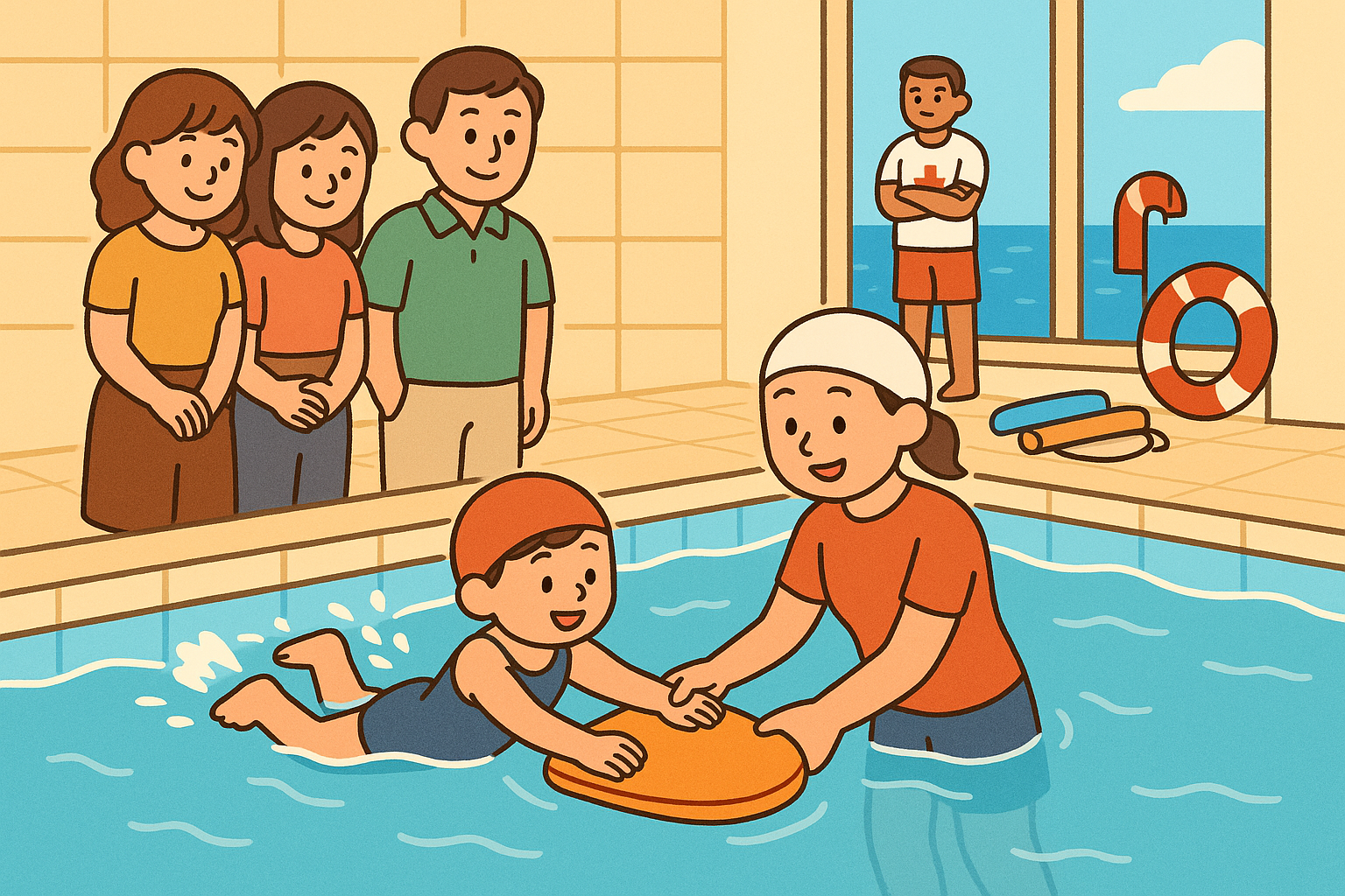 수영을 배우는 어린이를 위한 팁 관련 사진