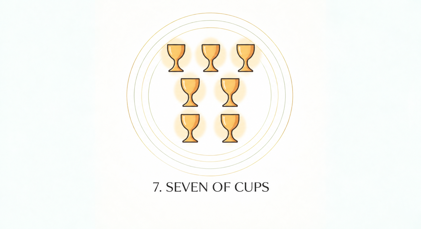 실전리딩_'7컵(SEVEN OF CUPS)' 썸 연애운에서 긍정으로 볼 때 반짝반짝 빛나는 사람을 마주치다, 다정한 상상과 관계 가능성을 기대하는 카드