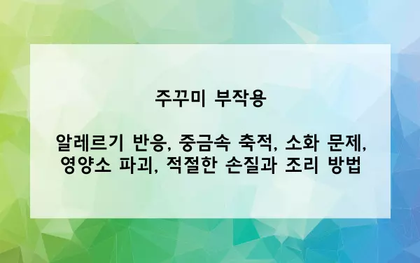 주꾸미 부작용 사진