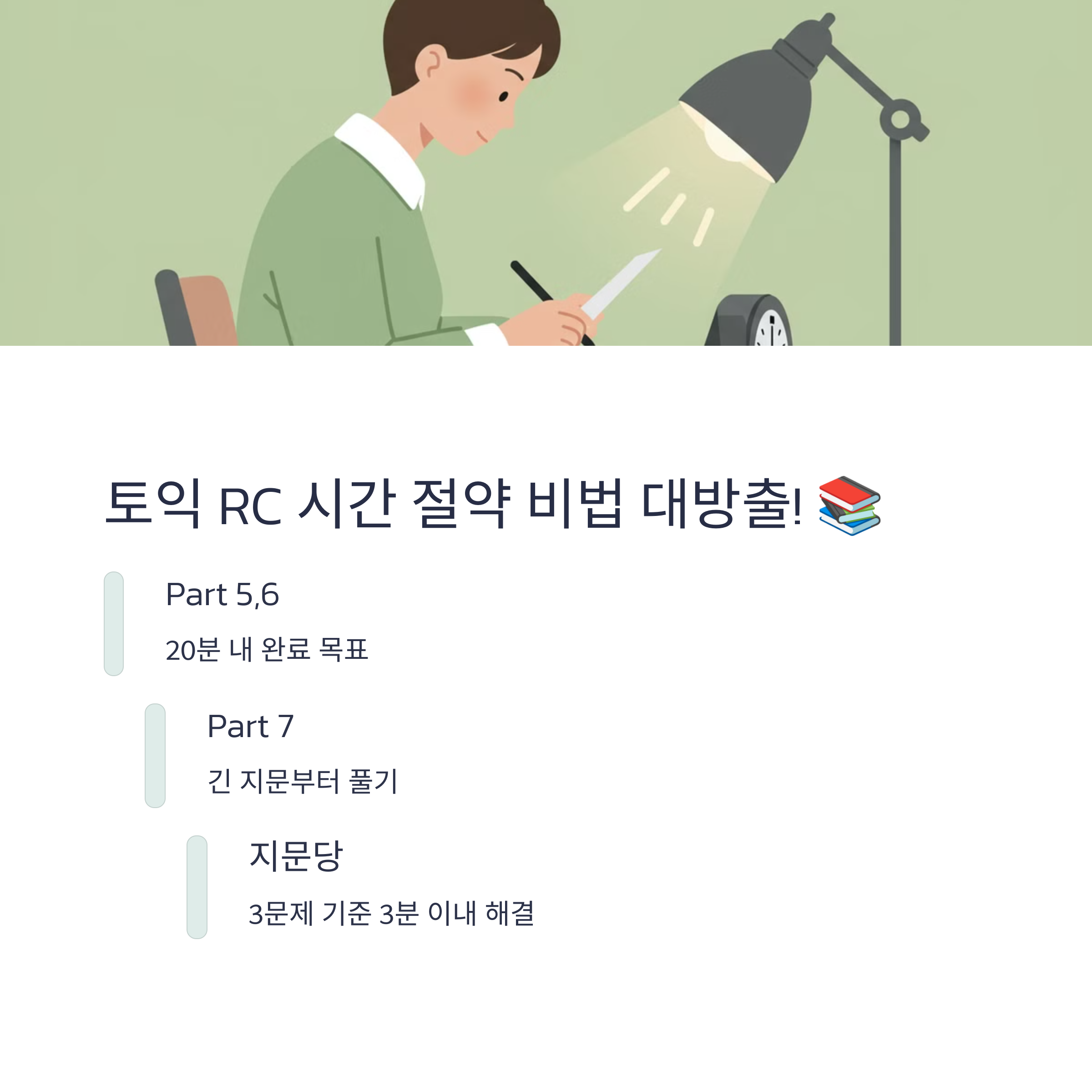 토익 RC(독해) 시간 관리 꿀팁