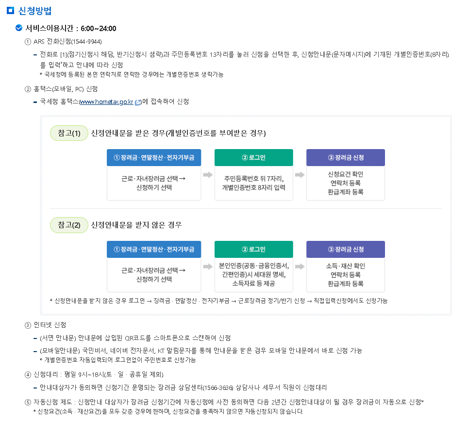 2026 근로장려금 반기 신청방법 신청자격 지급일 신청기간 지급대상자확인