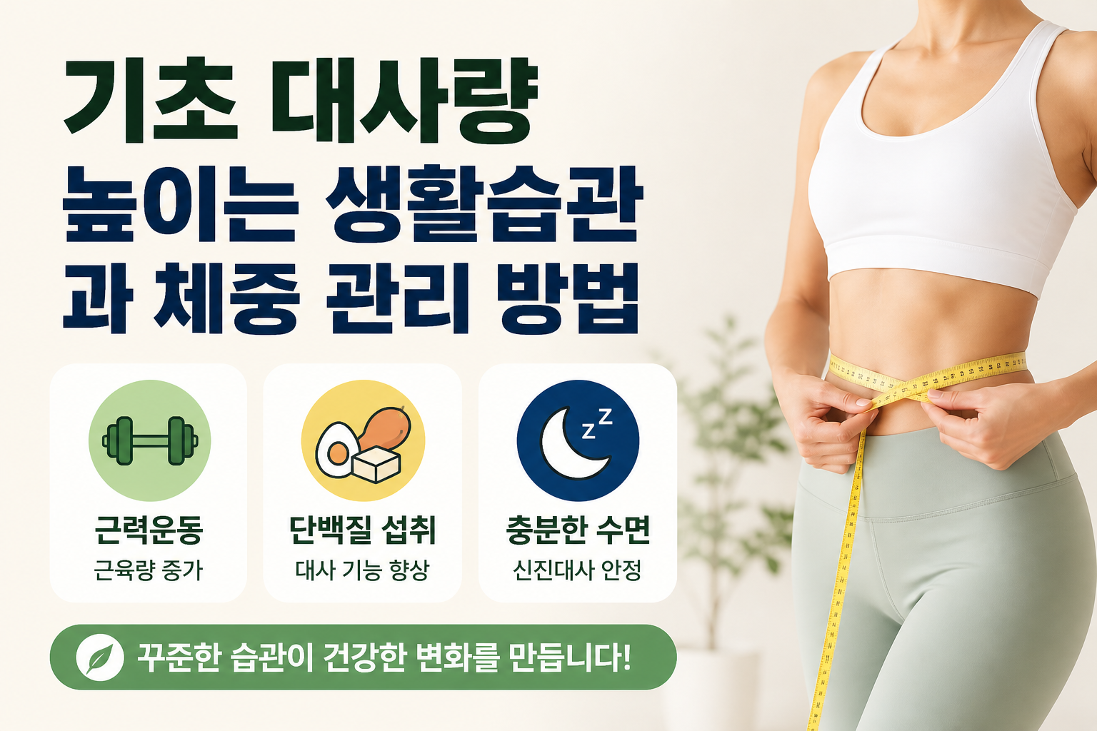 기초 대사량 높이는 생활습관과 체중 관리 방법 -사진-