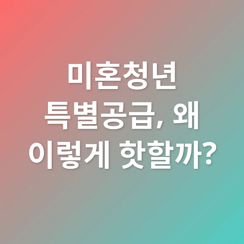 미혼청년 특별공급_1