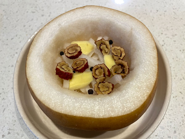 배숙 만들기 - 속 채우기