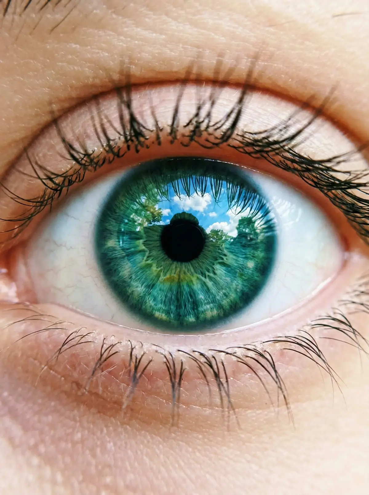 맑고 초롱초롱한 눈으로 먼 곳을 응시하는 편안한 모습