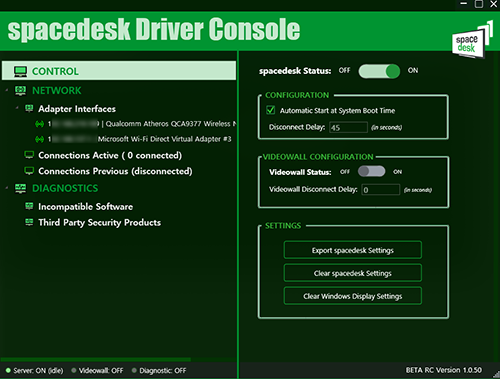 spacedesk실행화면
