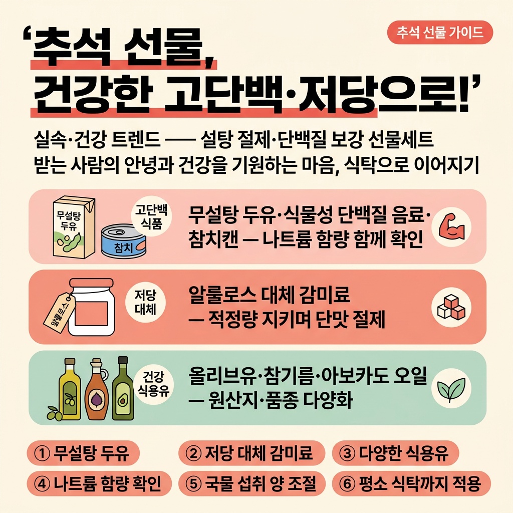 추석 선물, 건강한 고단백 저당 선물 추천