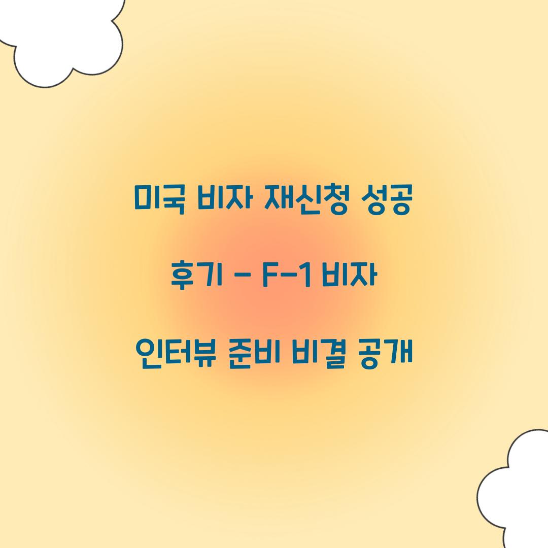 미국 비자 재신청