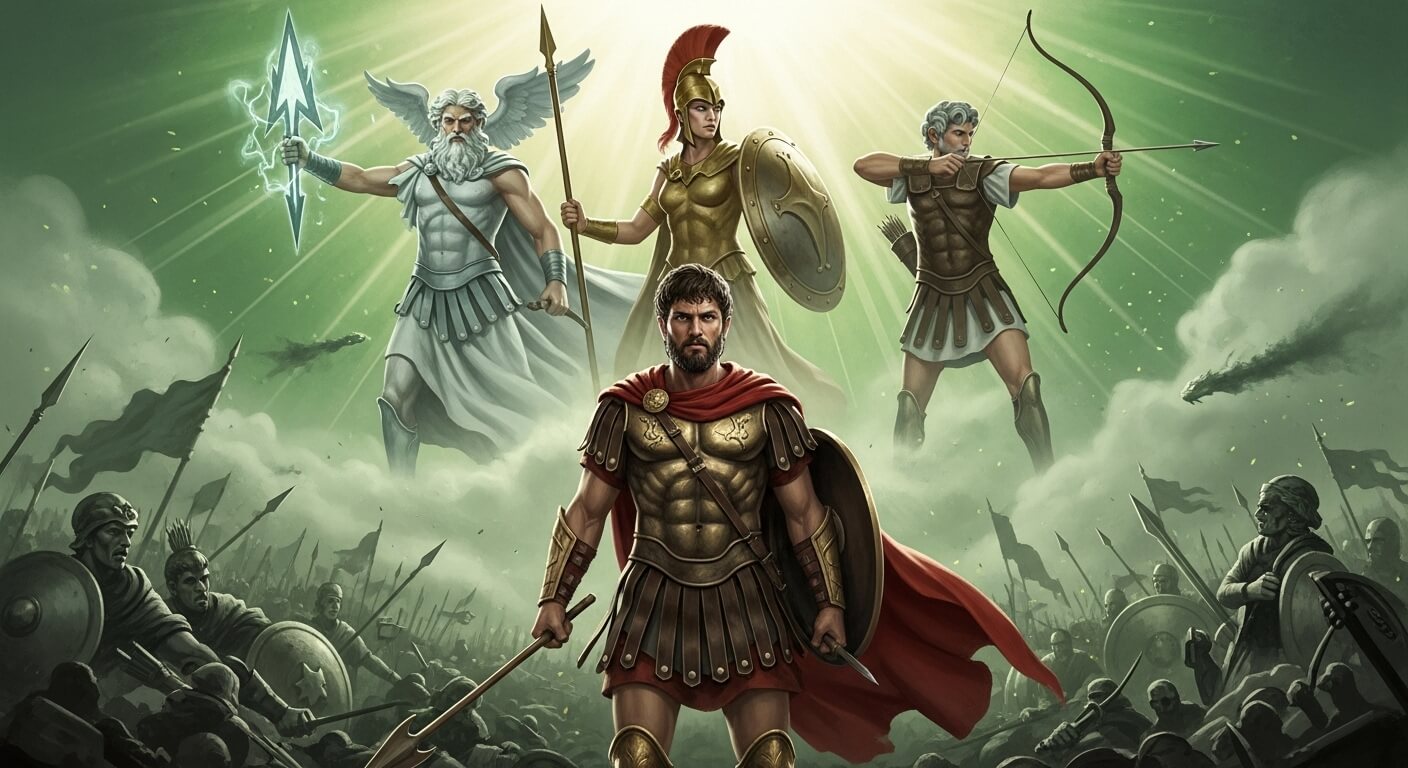 아킬레우스에 개입한 신 (제우스, 아테나, 아폴론) 관련 사진