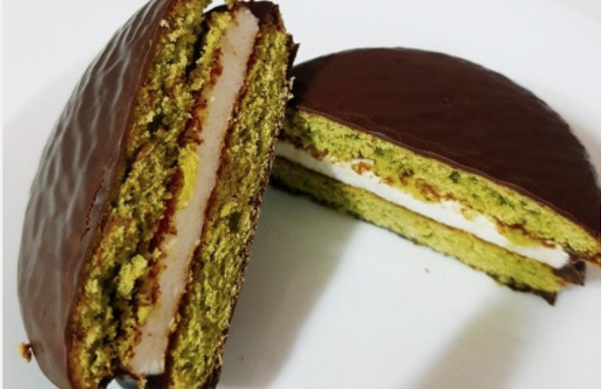 오리온 초코파이 말차쇼콜라