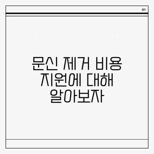 문신 제거 비용 지원에 대해 알아보자
