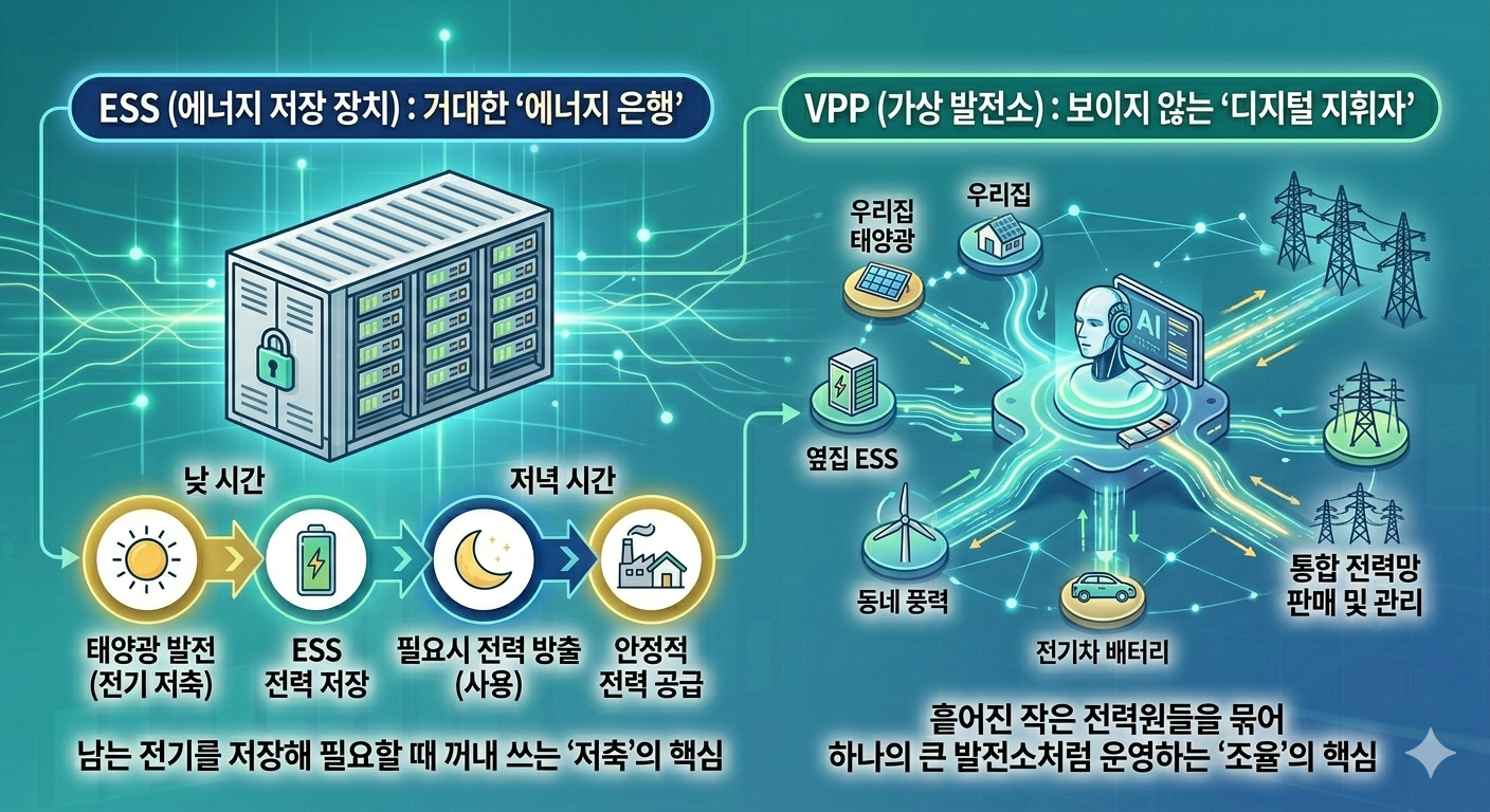 ESS(에너지 저장 장치)와 VPP(가상 발전소)의 기본 원리와 핵심 기업 (삼성SDI, 서진시스템 관련주)