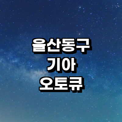 울산 동구 기아 오토큐