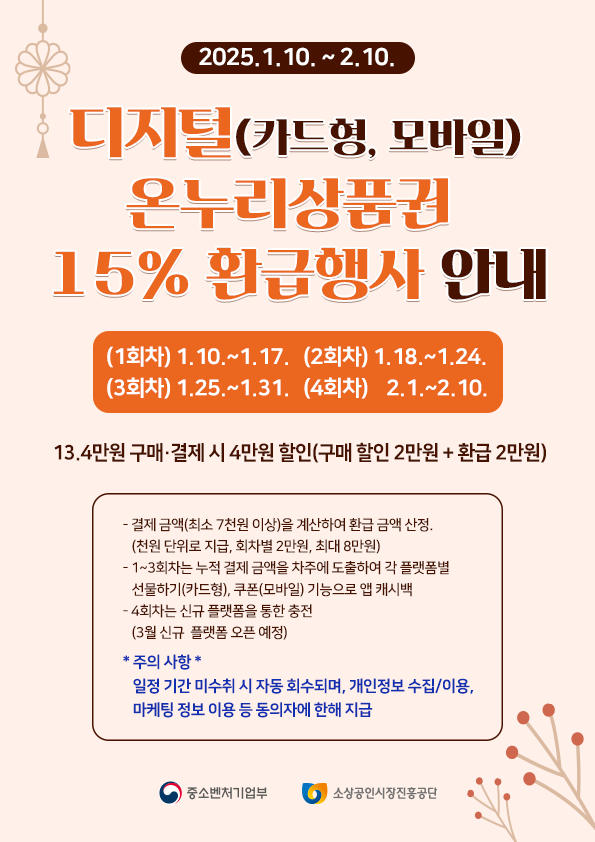 2025 설날 온누리상품권 환급 방법