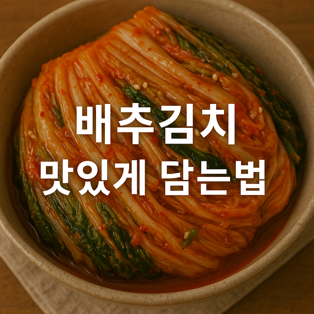 배추김치 맛있게 담는법