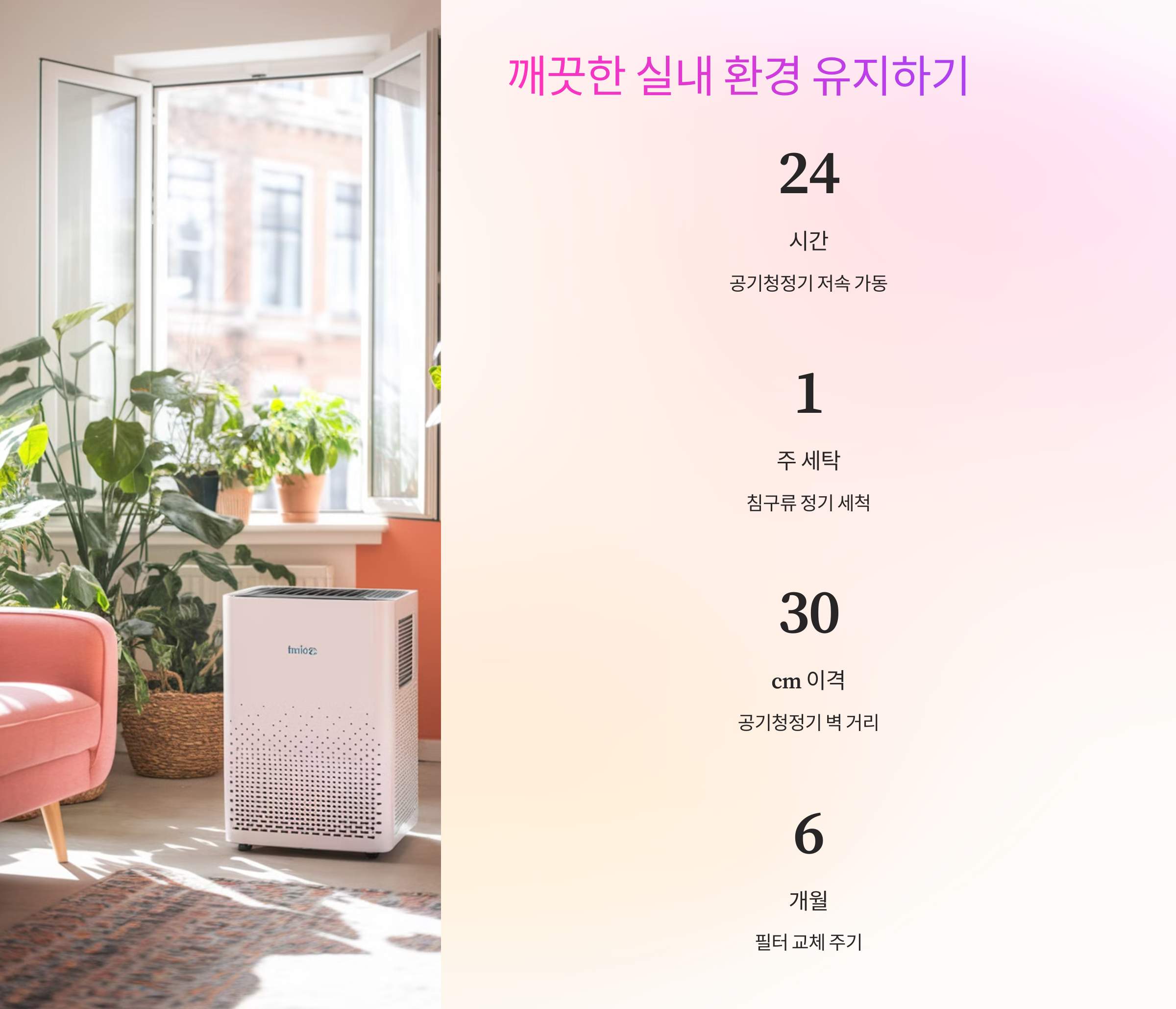 꾸준한 청소와 공기 관리가 중요