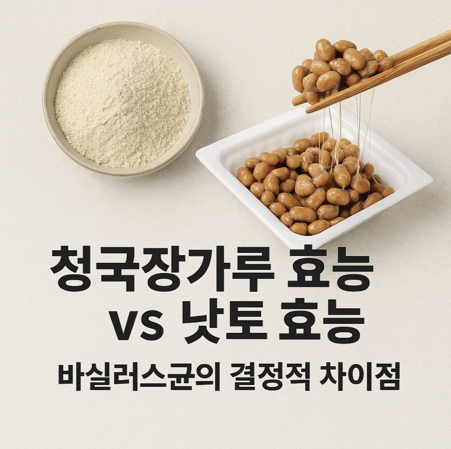 청국장가루효능 vs 낫토 효능, 바실러스균의 결정적 차이점