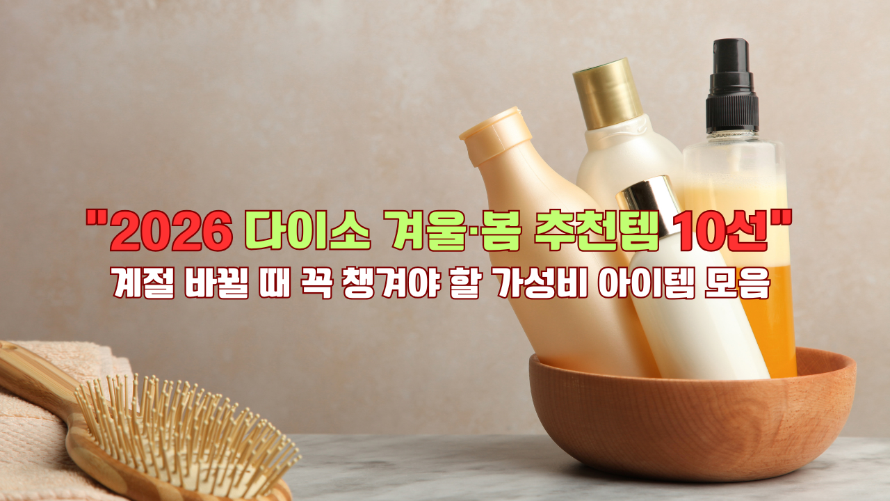 2026 다이소 겨울·봄 추천템 10선