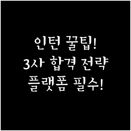 대기업 외국계 스타트업별 겨울 인턴 ..