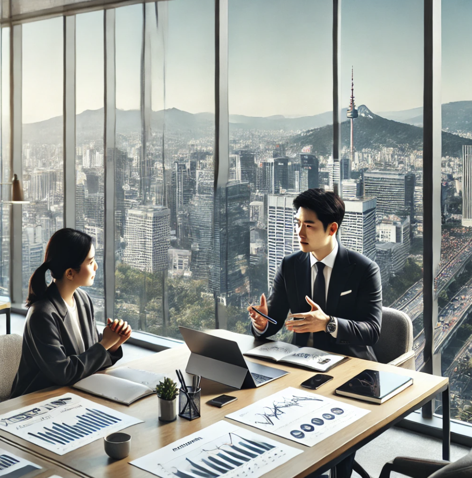 금융 계획을 논의하는 전문가