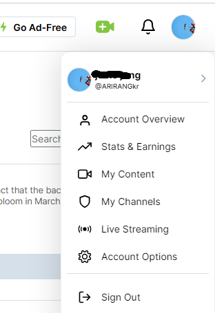 럼블 Rumble 관리자 메뉴