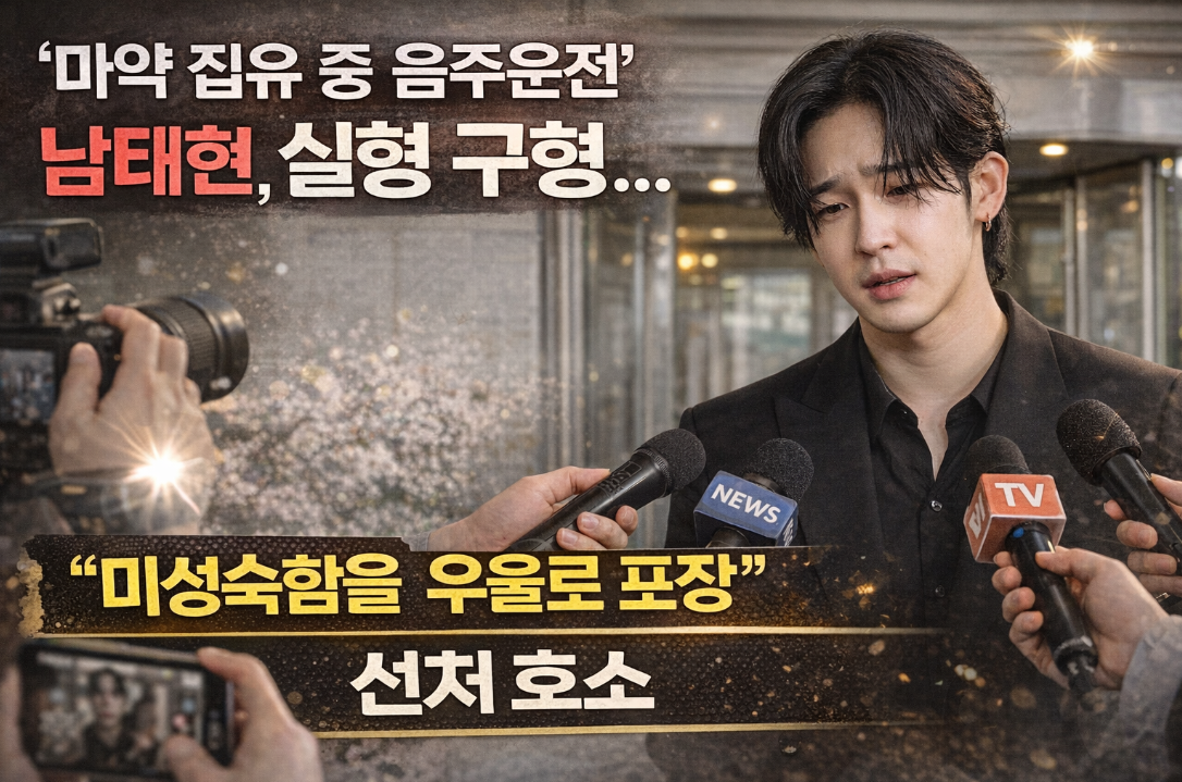 마약 집유 중 음주운전 남태현 실형 구형, 우울 포장 선처 호소 논란