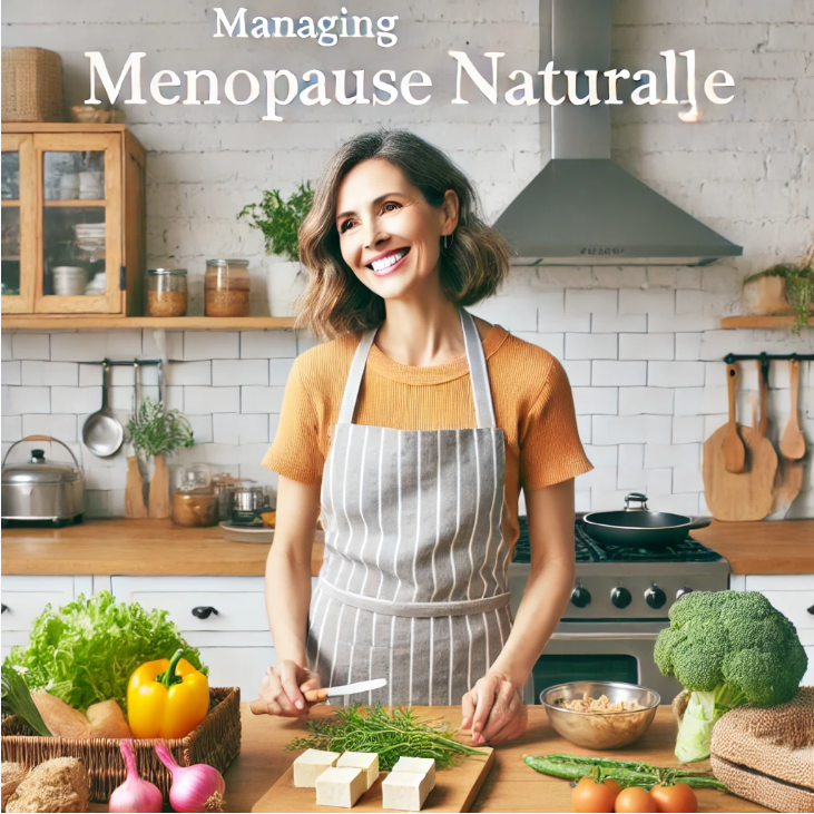 건강식을 요리하는 중년 여성이미지