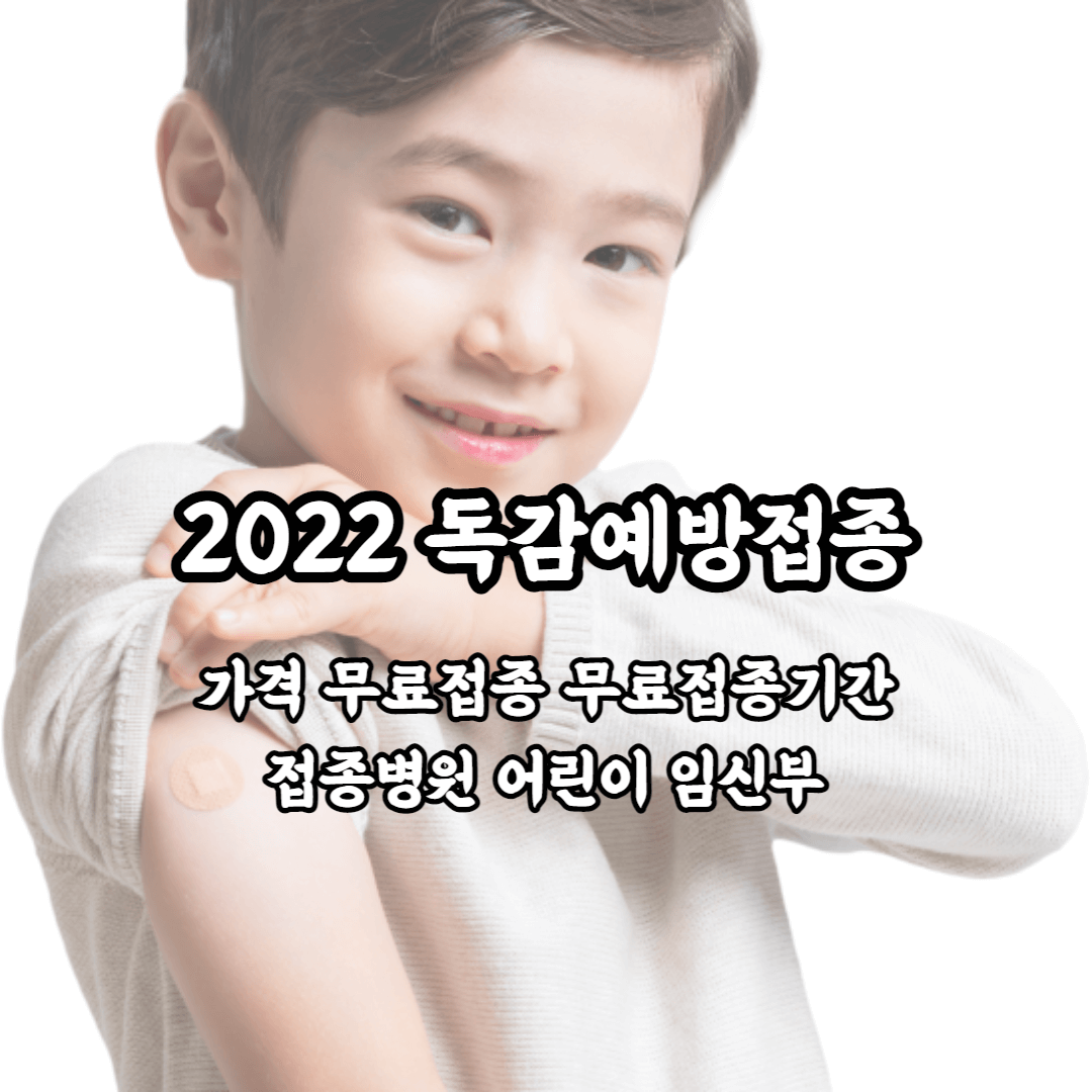 2022 독감예방접종 접종시기 비용 무료접종 무료접종 대상 기간 병원 어린이 접종 임신부 접종