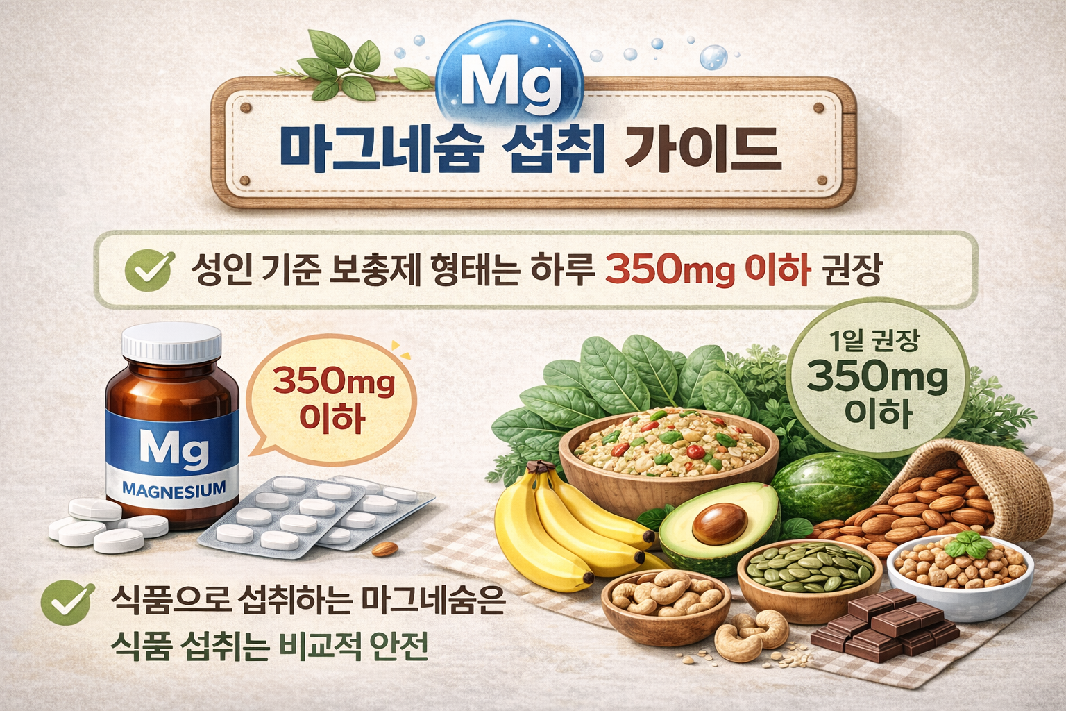 마그네슘 하루 권장량