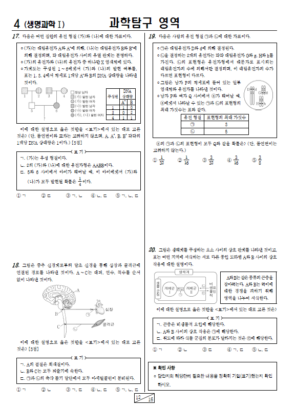 2023-11월-고2-모의고사-생명과학 1-기출문제-다운