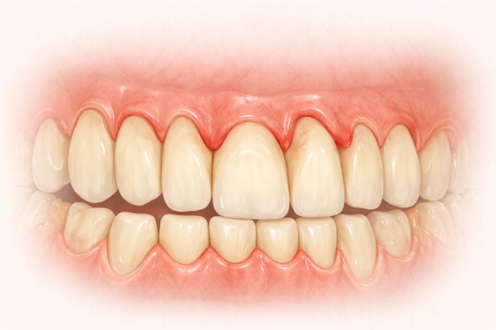 잇몸이 내려 앉을 때