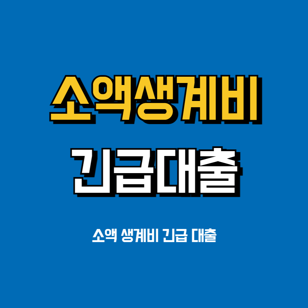 소액생계비-긴급대출