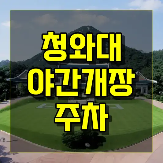 청와대 야간개장 주차