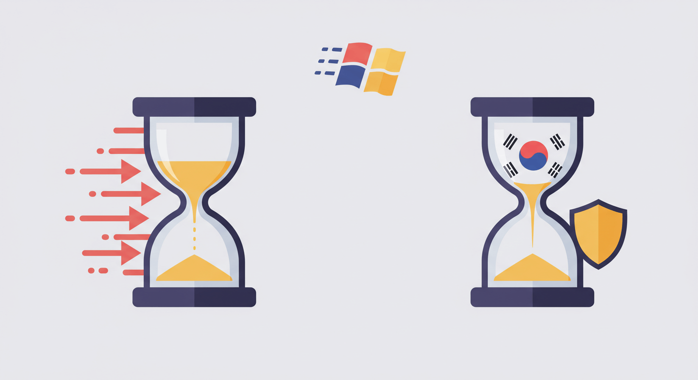 업데이트 속도: 미국은 '우선 적용', 한국은 '검증 후 적용'