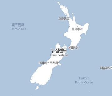 뉴질랜드-지도
