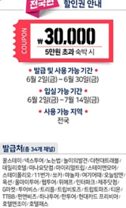 정부 숙박쿠폰