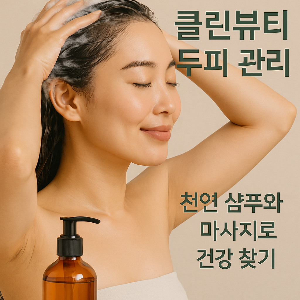 천연 샴푸와 마사지