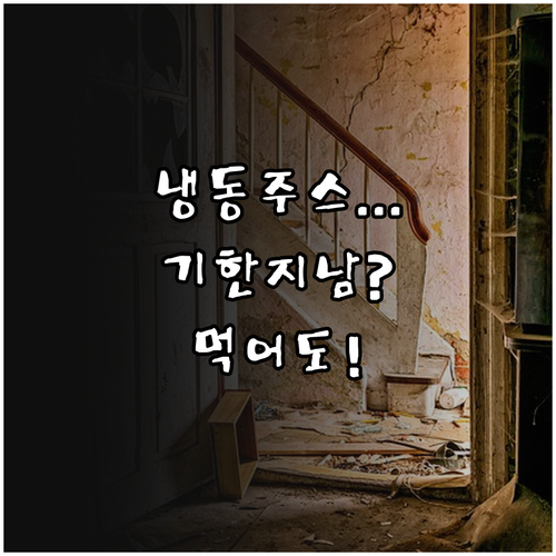 냉동실에 보관한 유통기한 지난 주스,..