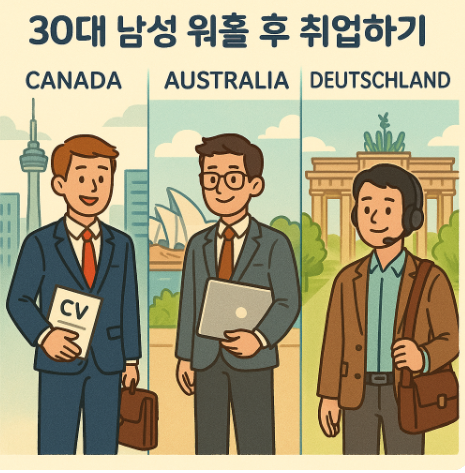 캐나다, 호주, 독일에서 워홀 후 취업하는 모습 비교 사진