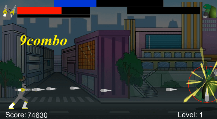 연속-콤보-기술로-악당을-공격하는-장면