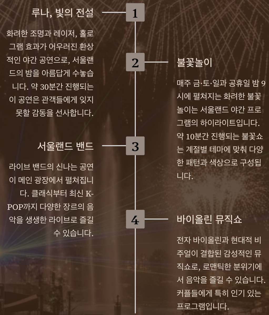 서울랜드 야간축제 - 루나파크 섹션 정리 이미지