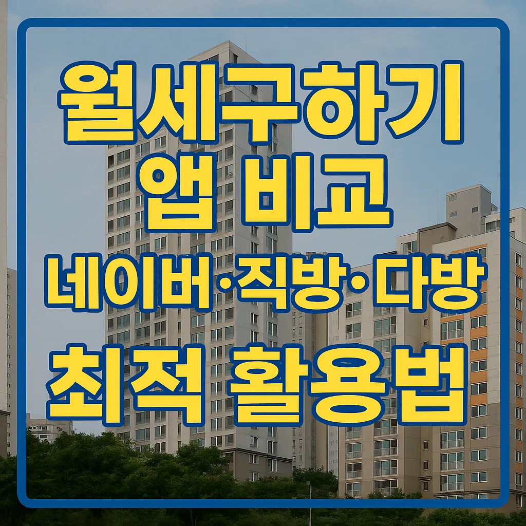 월세구하기 앱 비교