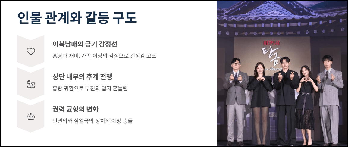 탄금 인물 관계와 갈등 구도
