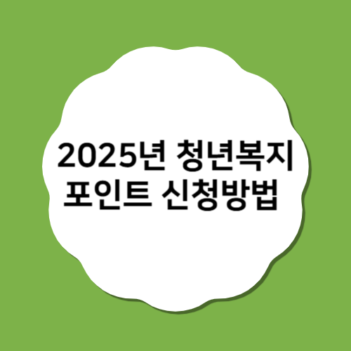 2025년 청년복지포인트 신청방법 및 사용처 총정리