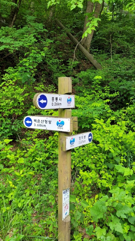 백운산 이정표