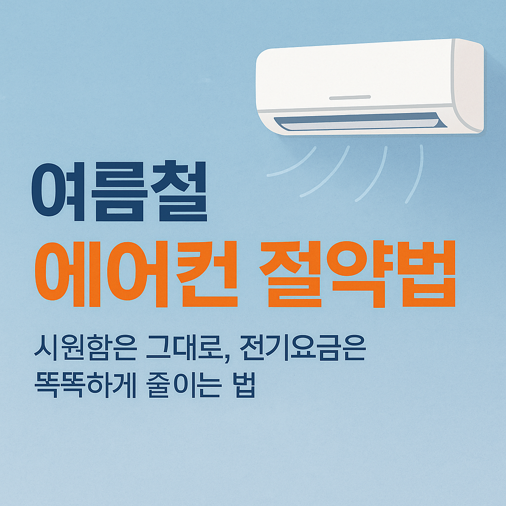 여름철 에어컨 절약법: 시원함은 그대로, 전기요금은 똑똑하게 줄이는 법